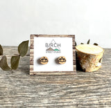 Mountain Earrings, Mountain Stud Earrings, Wood Earrings, Mountain Jewelry, Canada Earrings, Women's Earrings, Mens Earrings, Nature Earring