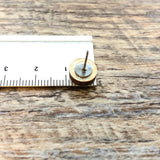 Wooden Stud Earrings – Small Round Studs | Geometric Minimalist Jewelry Gift For Her  (GR)