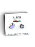 Easter Stud Earrings, Bunny & Egg Earrings, Wooden Hypoallergenic Studs, Cute Pastel Easter Gift, Nickel Free Surgical Steel