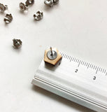 Wood Stud Earrings - Hand Painted Round Wood Studs | Hypoallergenic Post Earrings  (GR)