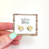 Squirrel Earrings – Handmade Wood Stud Earrings | Hypoallergenic Post Jewelry  (AN)