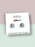 Easter egg Stud Earrings, Easter Gift, Wooden Hypoallergenic Studs, Cute Pastel Easter Jewelry, Nickel Free Surgical Steel