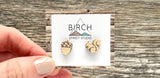 Wooden Stud Earrings – Squirrel and Acorn Design | Hypoallergenic Animal Stud Earrings  (AN)