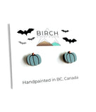 Hand Painted Wooden Pumpkin Studs