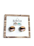 CLEARANCE / SECONDS SALE: Retro Wave Stud Earrings