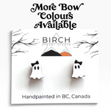 "Boo-jee" Ghost Stud Earrings - Halloween Wood Earrings