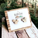 Squirrel Earrings – Handmade Wood Stud Earrings | Hypoallergenic Post Jewelry  (AN)