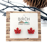 Maple Leaf Earrings, Canada Day Earrings, Canada Earrings, Autumn Leaf Earrings, Nature Earrings, Canadian Jewelry | Nickel Free