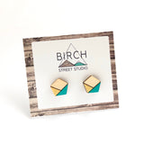 Geometric Earrings | Wood Earrings | Wood Jewelry | Wood Studs | Pentagon Earrings | Trendy Earrings | Best Friend Gift | Nickel Free