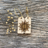 Mystic Sun Earrings | Celestial Jewelry | Sun Moon Stars | Trendy Earrings | | Nickel Free