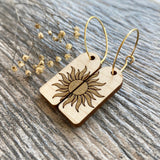 Mystic Sun Earrings | Celestial Jewelry | Sun Moon Stars | Trendy Earrings | | Nickel Free