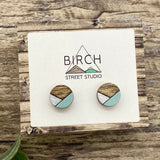 Geometric Earrings - Small Wood Earrings - Anniversary Gifts - Bridesmaids Gift | Nickel Free