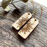 Mystic Sun Earrings | Celestial Jewelry | Sun Moon Stars | Trendy Earrings | | Nickel Free