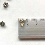 Triangle Earrings | Moss Green Wood Earrings | Geometric Studs | Girlfriend Gift | Wooden Jewelry | Nature Outdoors Inspired